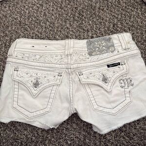 White Miss Me Jean Short
